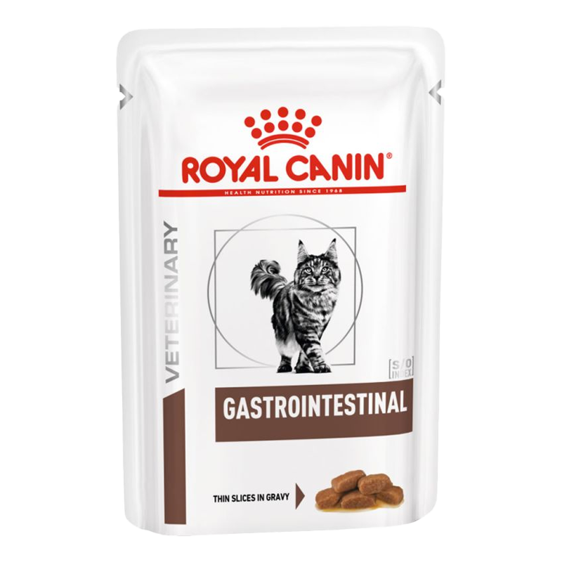 پوچ گربه مبتلا به بیماری گوارشی با کالری متوسط برند رویال کنین ا Royal Canin Gastro Intestinal Moderate Calorie Chicken Feline