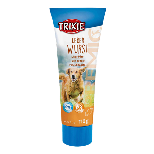 تشویقی سگ تریکسی مدل Primo Liver Sausage Creme با طعم جگر وزن 110 گرم