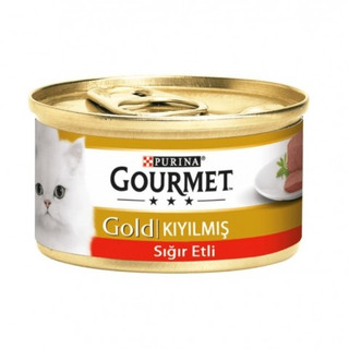 کنسرو گورمت گلد پورینا گربه گوشت گاو پته 85 گرمی Gourmet gold beef